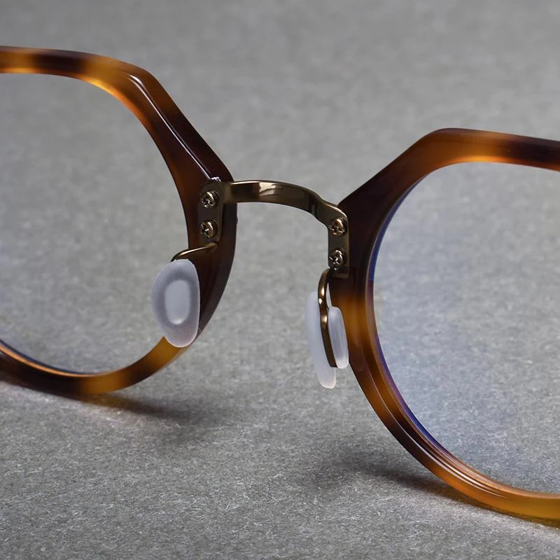 Japanse Vintage Polygon Acetaat Titanium Brilmontuur Mannen Vrouwen Retro Ultralight Brand Design Brillen Handgemaakte Brillen Gafa