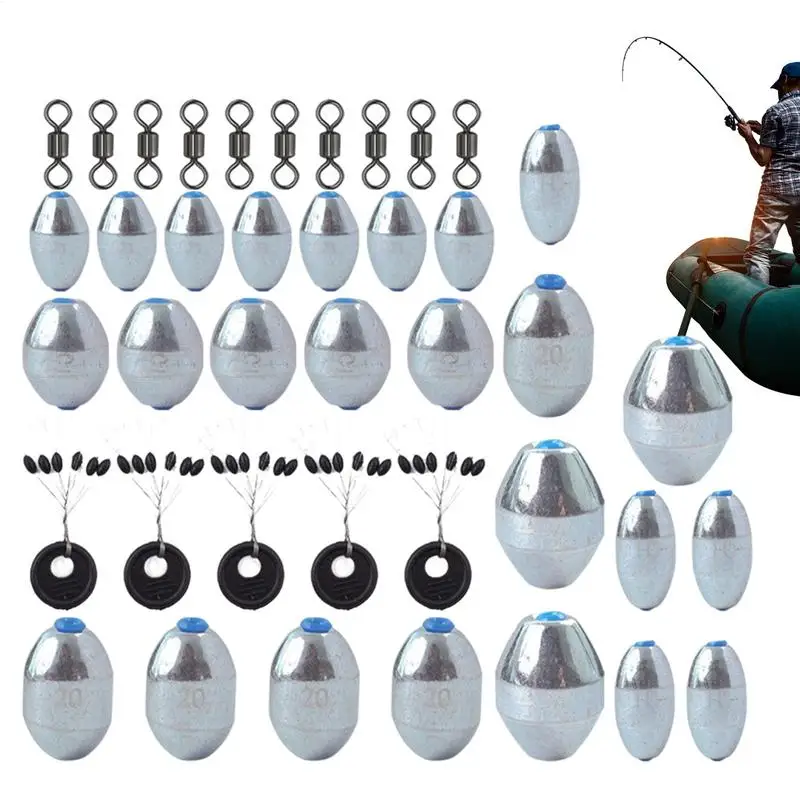 

Heavy Fishing Weights Fishing Sinkers For Saltwater Creative Egg Shaped Weights Drop Casting For Freshwater Saltwater Bass