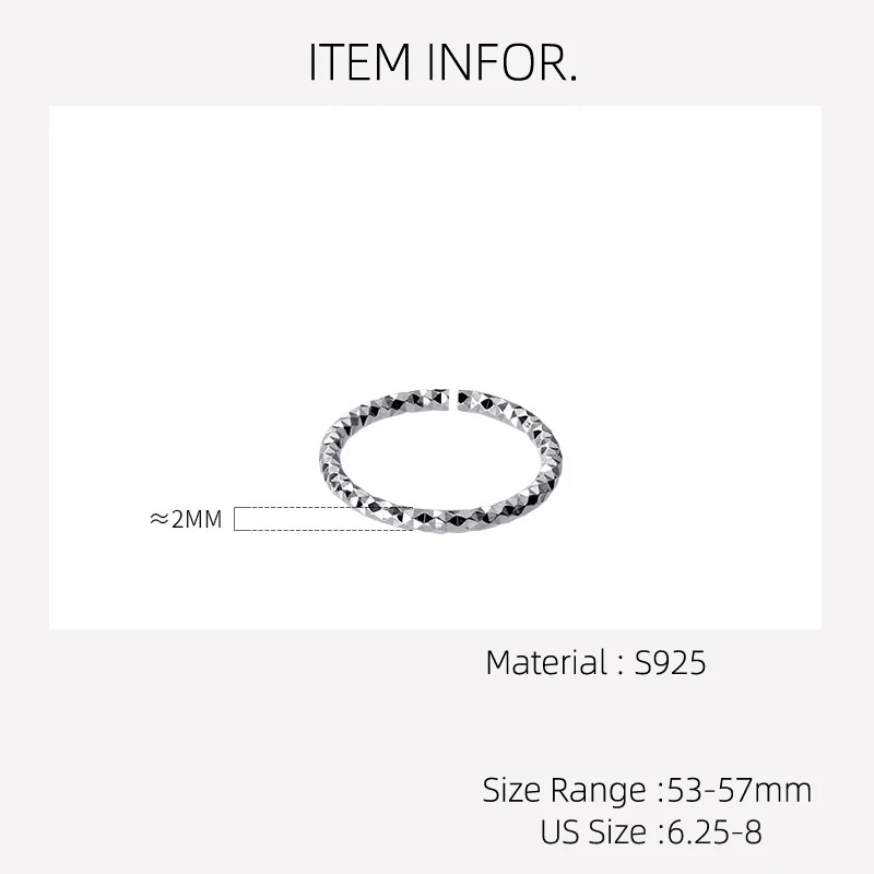 La Monada 53-57mm Shine Beautiful Resizable 925 Silver Rings For Women Real Silver 925 Woman Ring Fine Jewelry Silver Girl