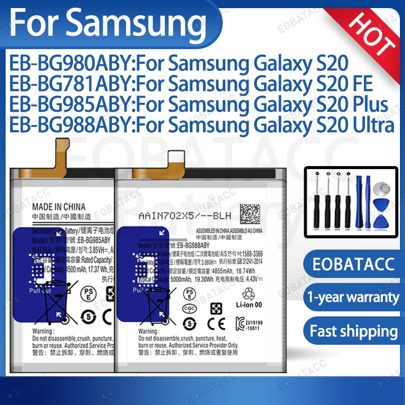 High Durable Replacement Battery For Samsung Galaxy S20 FE Plus Ultra, Excellent Endurance Safe Repair Accessory +Free Tools