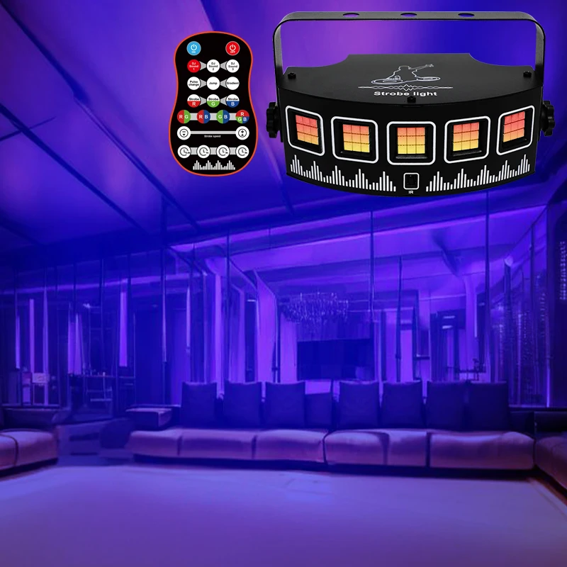 RGBYPW LED Novelty Ambient Light USB Powered Sound Activated With Remote Control Effect Projector For DJ Disco KTV Bar Wedding