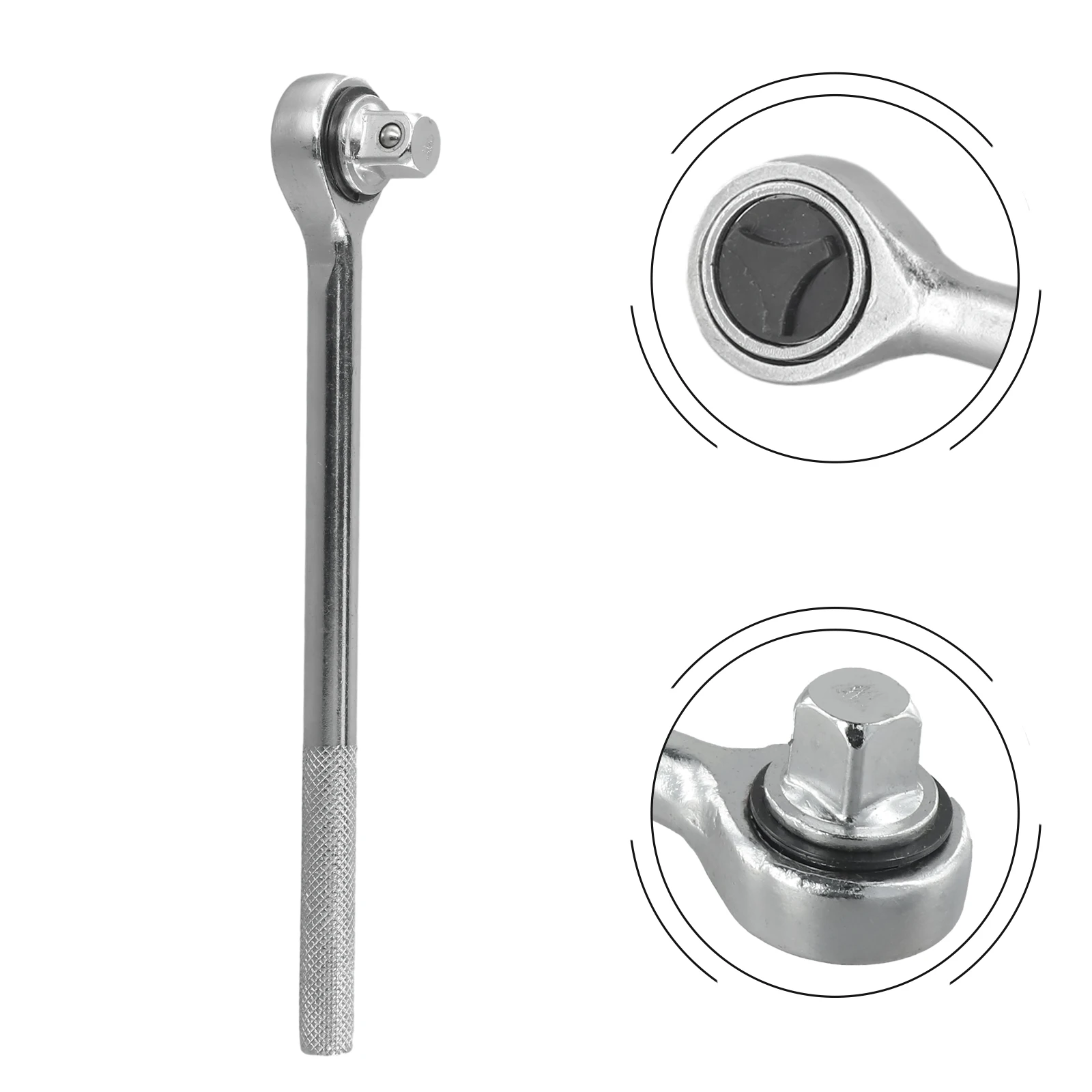 Chave de Catraca High Torque Soquete h Handle Aço Cromo Vanádio Liberação Rápida Chave de Cabeça Quadrada Ferramentas Manuais 14 38 12