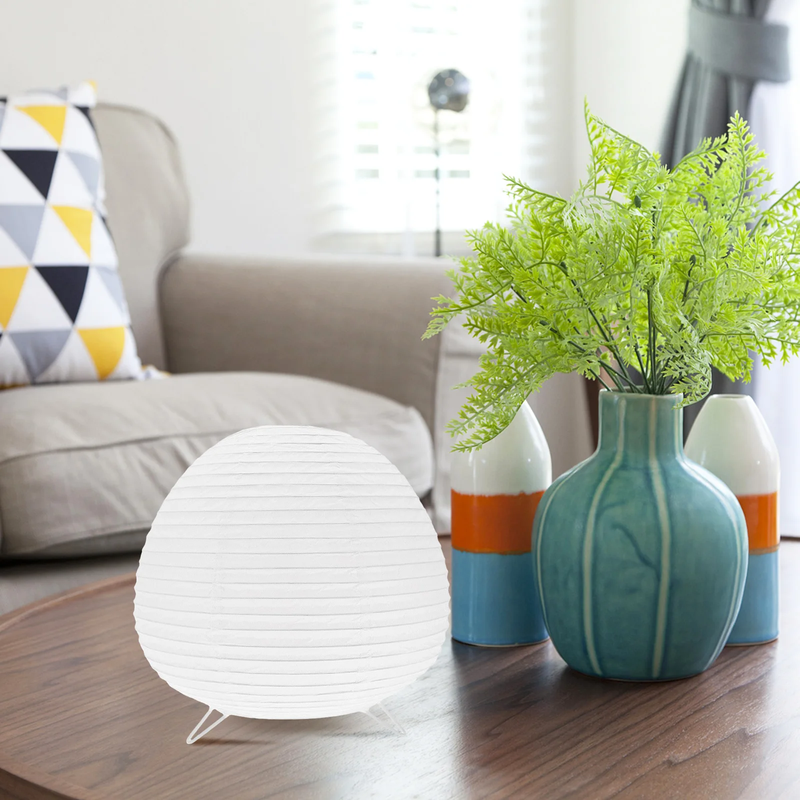 

Soft Light Night Lamp Modern Rice Paper Table Lamp For Bedroom Decorative Bedside Lantern Plug