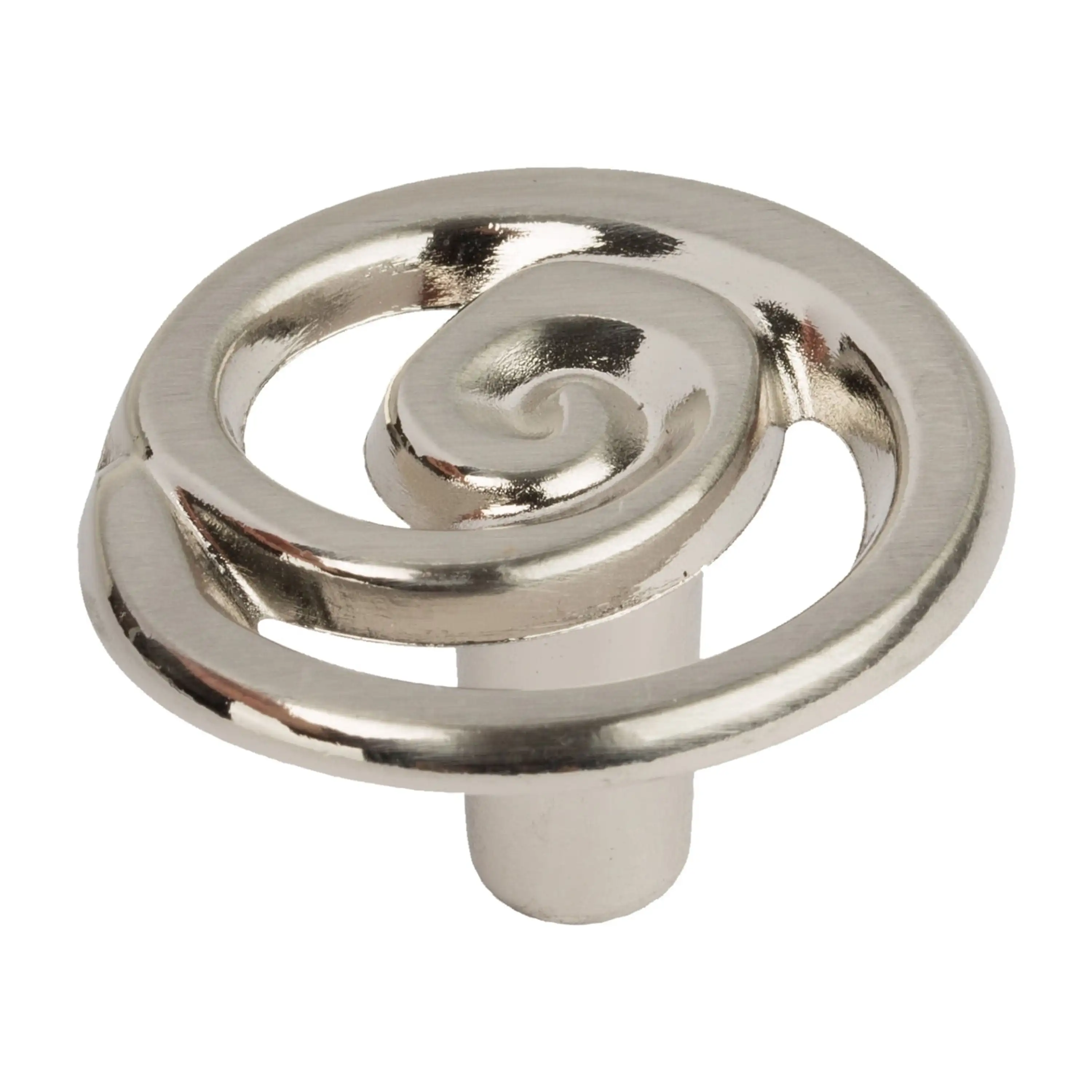 

1-1/3 (34mm) Swirl Cabinet Knob, Satin Nickel, 10 Pack