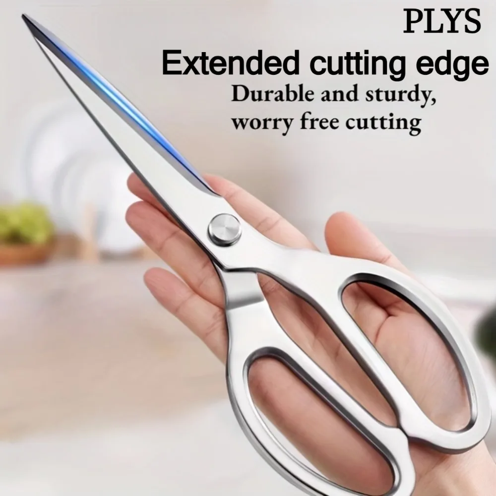 PLYS Long Blade Heavy-Duty Scissors Stainless Steal Sharp Multi All-Steel Chicken Bone Scissor Effortless Bone Cutting