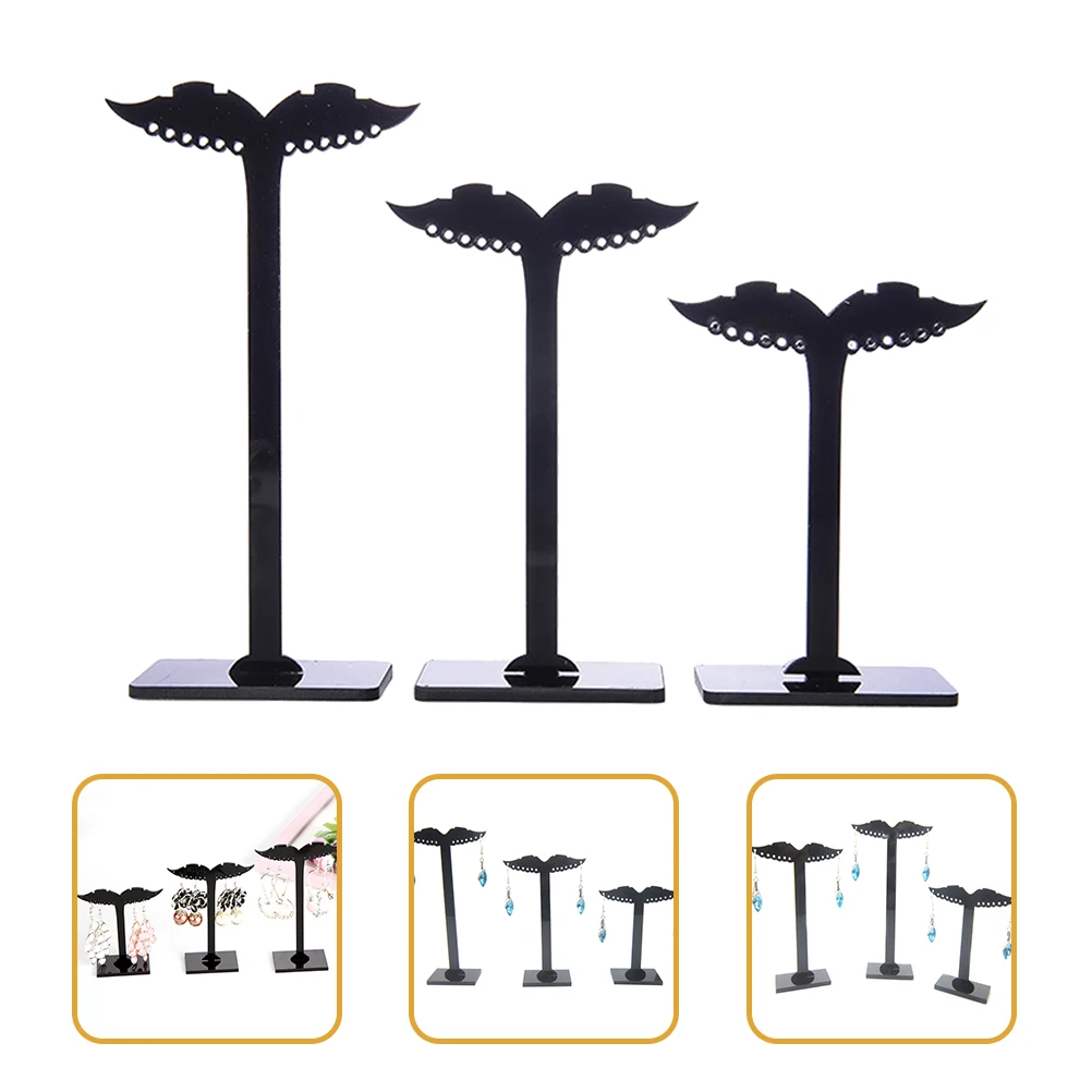 

3 Pcs Earring Holder Hanger Rack Jewelry Storage Organiser Holders Display Stand Earrings Hanging Necklace Shape