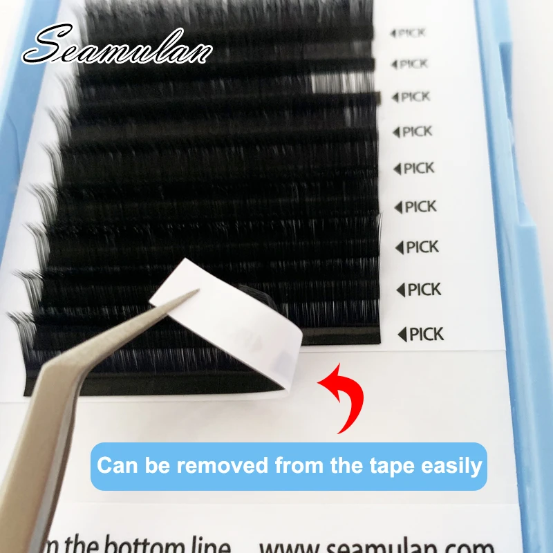 Seamulan Eyelash Extension Supplies 0.07 0.10 0.12 0.15 LU Curl Mix 8-13mm Classic Individual Lash Extensions