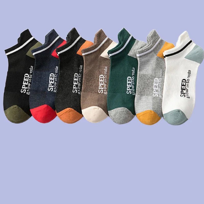 Chaussettes basses en maille ultra-fine pour hommes, chaussettes de bateau respirantes, chaussettes de sport carillon, chaussettes décontractées pour étudiants, mode estivale, nouveau, 7/14 paires