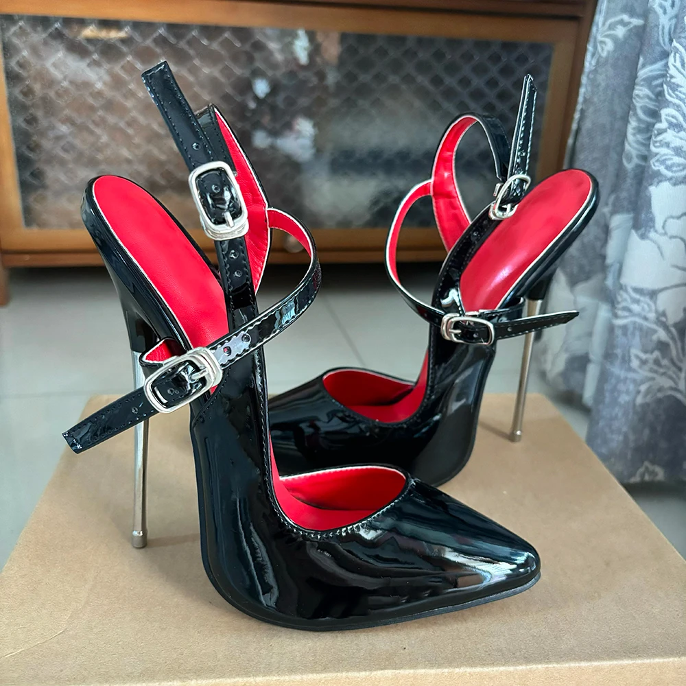 New Arrival Plus Size45 46 Extreme High Heels Sexy 16cm Black Red inside Woman Pumps Runway Cross Dresser Club Unisex Shoes