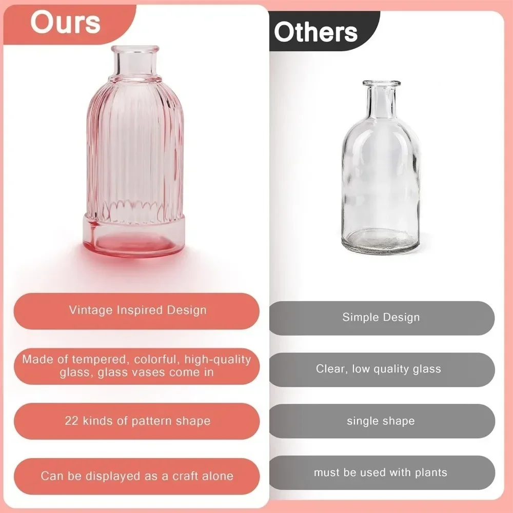 #For Small Vases for Flowers, Glass Vases for Centerpieces, Vintage Vases for Wedding Decor&
