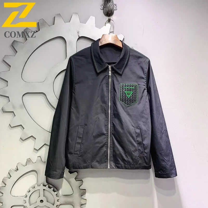 

Mens Outdoor Baseball Jacket Spring Autumn American Style Workwear Pilot Coat Waterproof Windproof Casual Soft Shell Outerwear