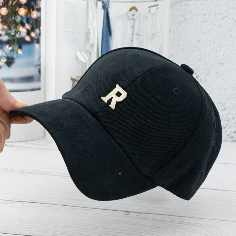 Plum hat women spring summer day Korean version of all Instagram baseball cap fashion sunscreen patch cloth R letter cap