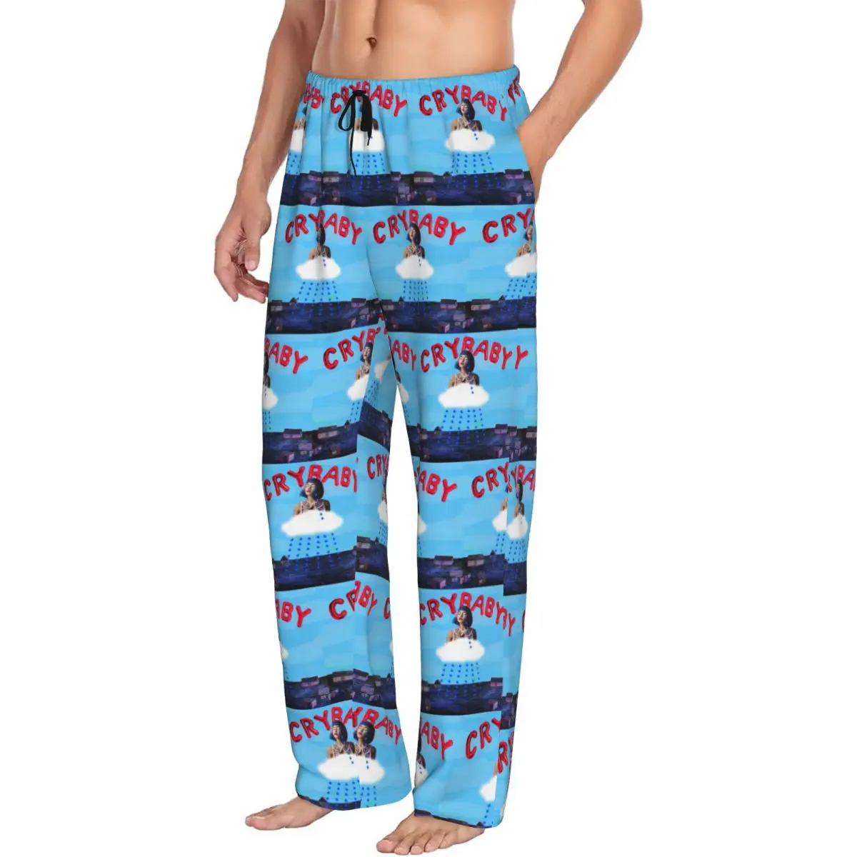 Custom Men Melanies Martinezs Merch Logo Cry Baby Rain Pajama Pants Printed Sleep Sleepwear Bottoms with Pockets