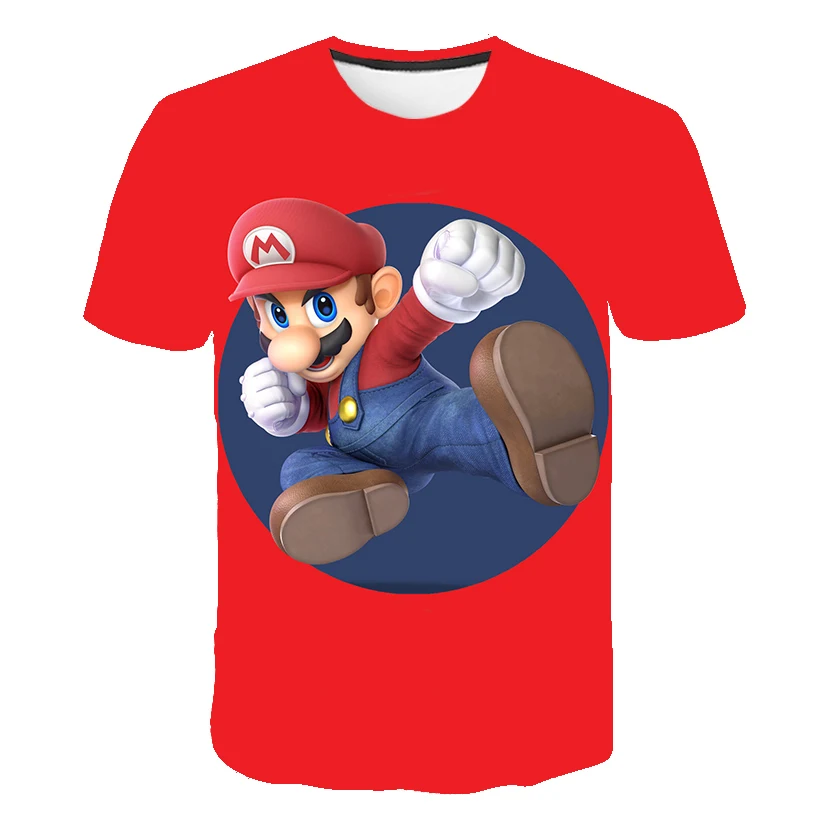 Mario e Luigi 2025 Summer Cartoon Stampa 3D Moda giovanile unisex Comoda maglietta versatile I fratelli Manica corta