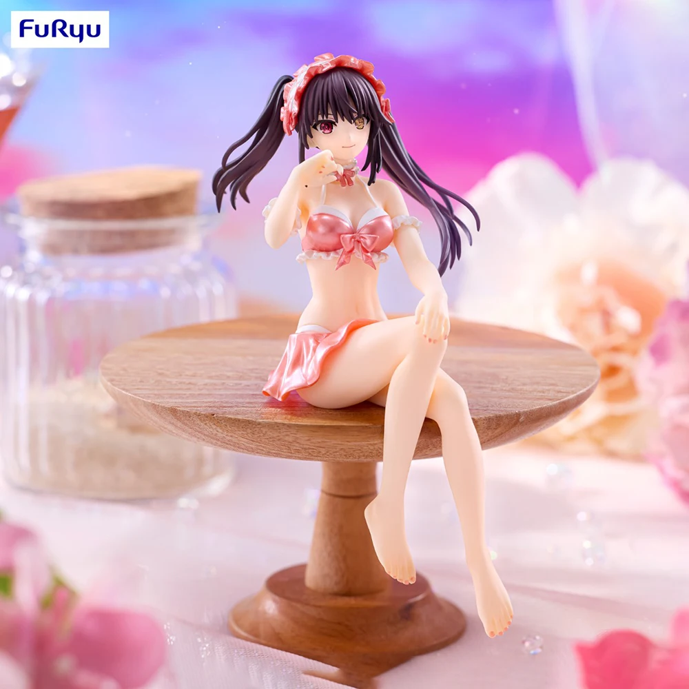 100% figura Original FuRyu Noodle Stopper Date A Live V Tokisaki Kurumi figura de Anime figura de acción Kit de modelismo regalo de cumpleaños