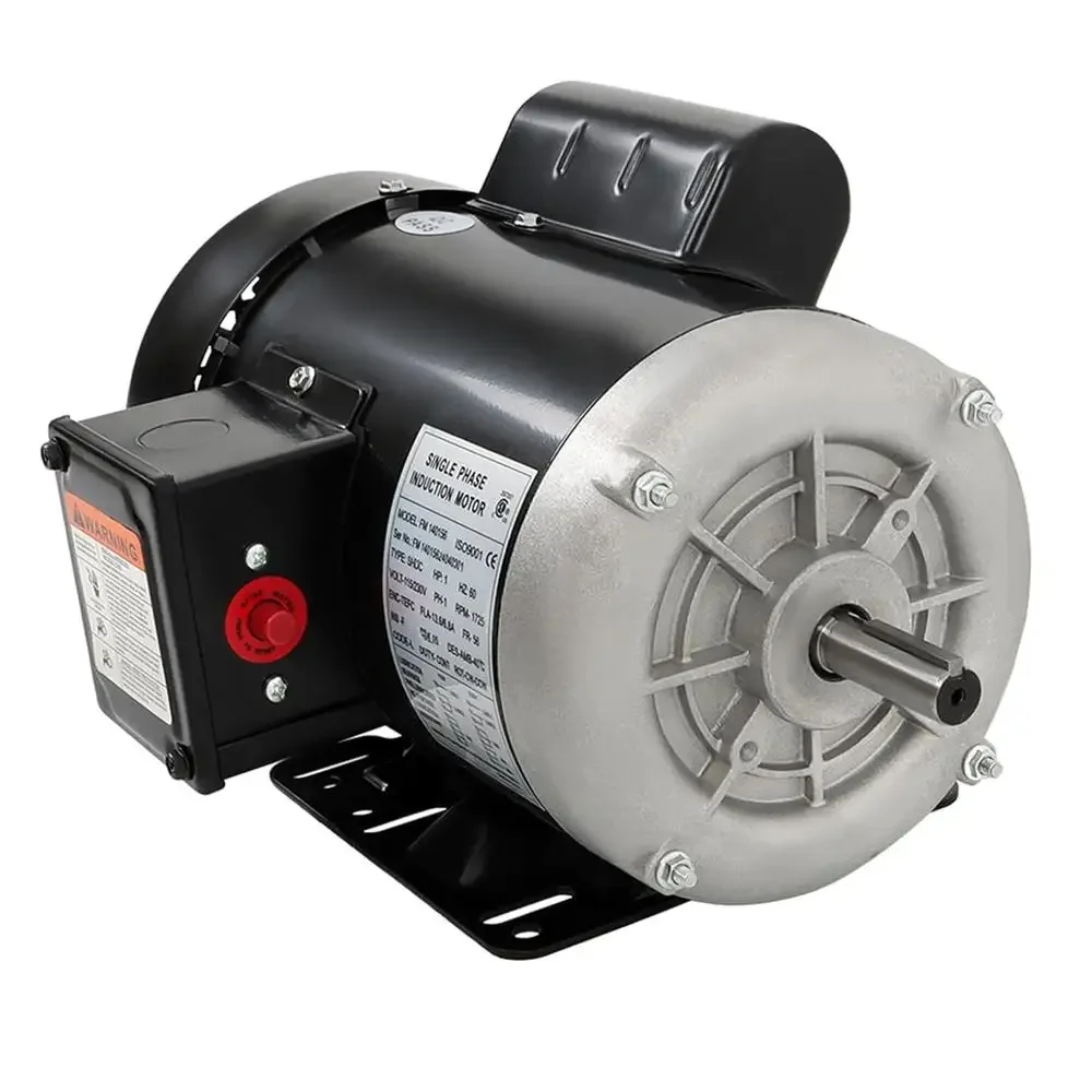 1HP Electric Motor 1750RPM 115V 230V Single Phase Farm Duty CW CCW Agricultural Equipment Efficient Durable Heat Dissipation