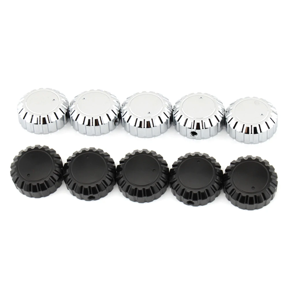 5Pcs Motor Radio Stereo Knobs Cover Decoration For Honda GL1500 Goldwing GL 1500 1988-2000 Aluminum Black/Chrome