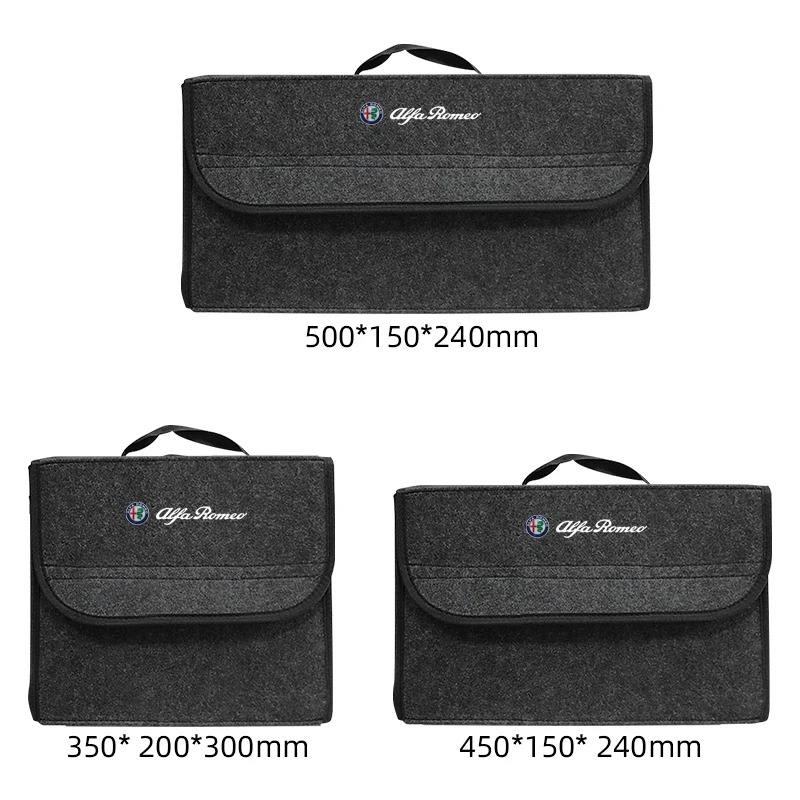 شعار السيارة صندوق تخزين صندوق السيارة سعة كبيرة أداة المنظم حقيبة السيارات السلع اكسسوارات ل ألفا روميو ستيلفيو جوليا 159 جيوليتا #3