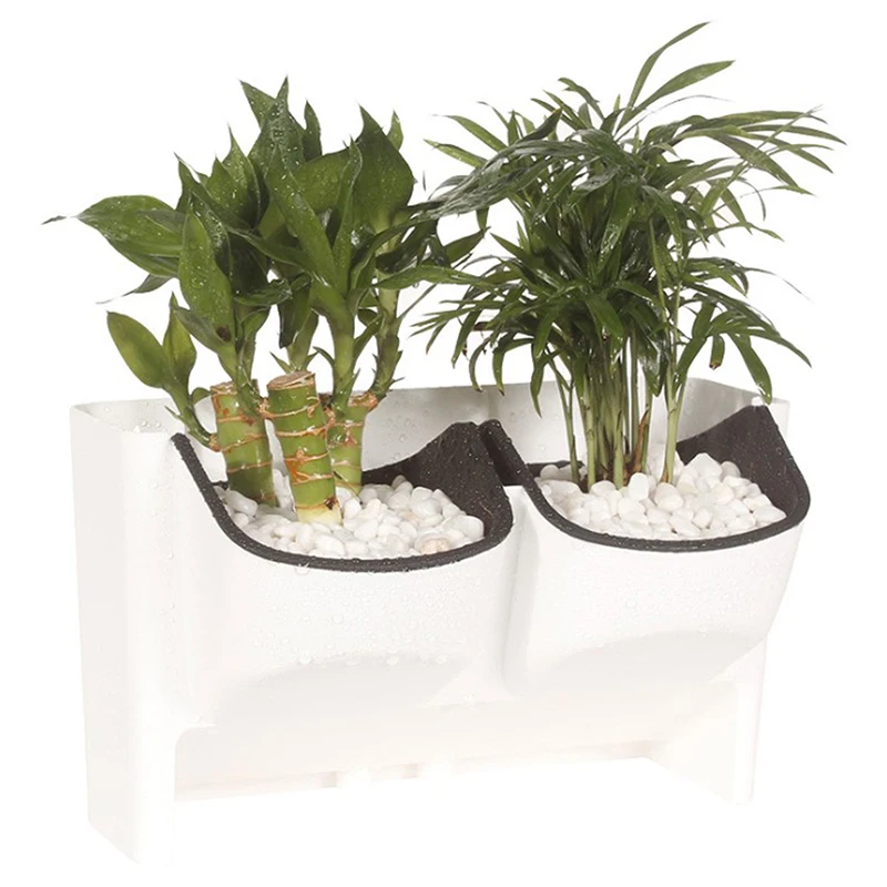 1pc Self Watering Flower Pot Stackable Vertical Planter Wall Hanging Durable