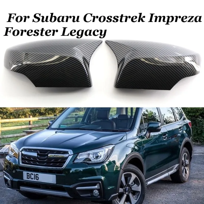 

Car Rearview Side Mirror Covers Replacement For Subaru Crosstrek Impreza Forester Legacy Carbon Look Paste Directly Mirror Caps