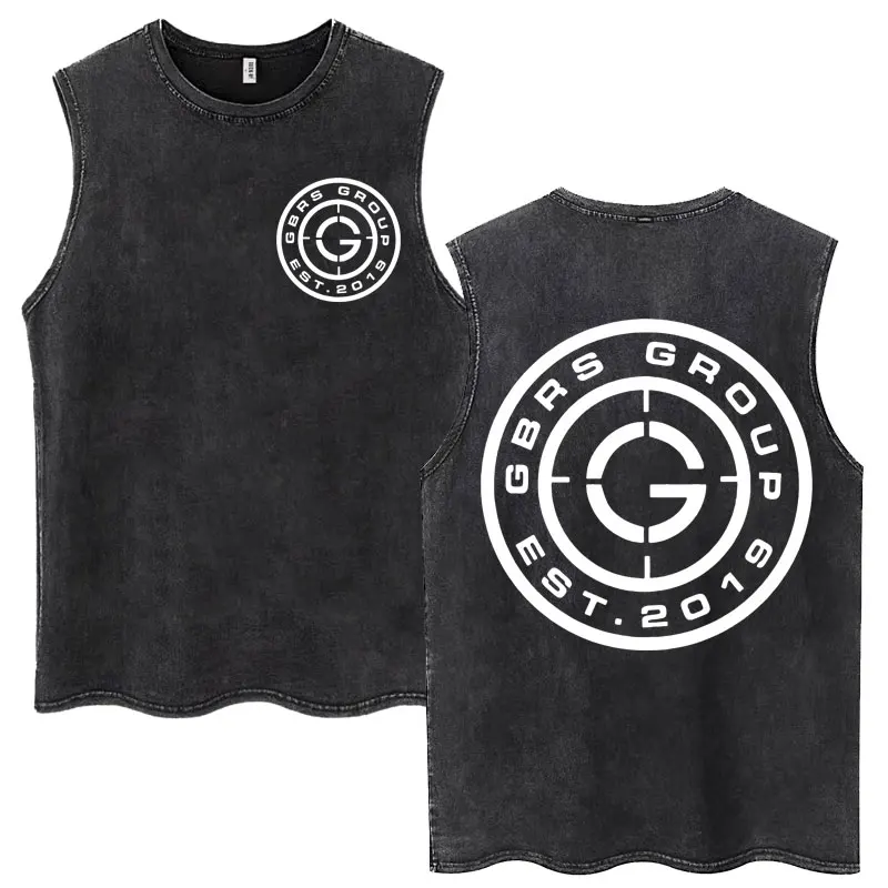 

Gbrs Forward Observations Group Washed майки для мужчин и женщин в стиле хип-хоп, готические винтажные футболки, хлопковая футболка без рукавов большого размера