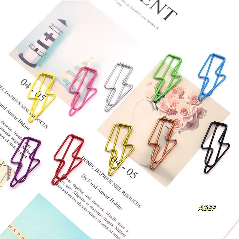 100 шт. скрепки в форме молнии — набор металлических скрепок для офиса, организации школьных файлов, рабочего стола, декора для вечеринки