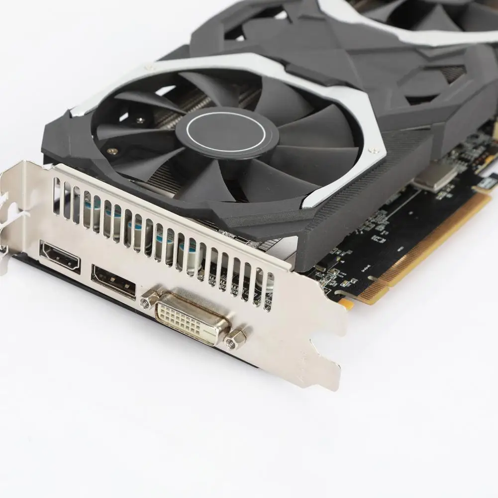 RX580 Placa gráfica Dual Cooling Fan Alta eficiência dissipação de calor portátil PC Gaming Video Card Acessórios para computador