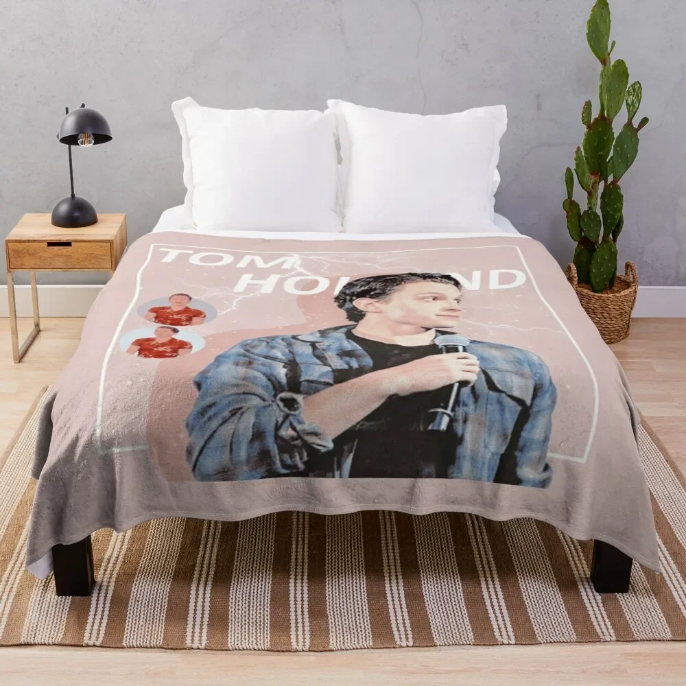 

Tom Holland Throw Blanket wednesday Bed Furry Decorative Sofas Blankets