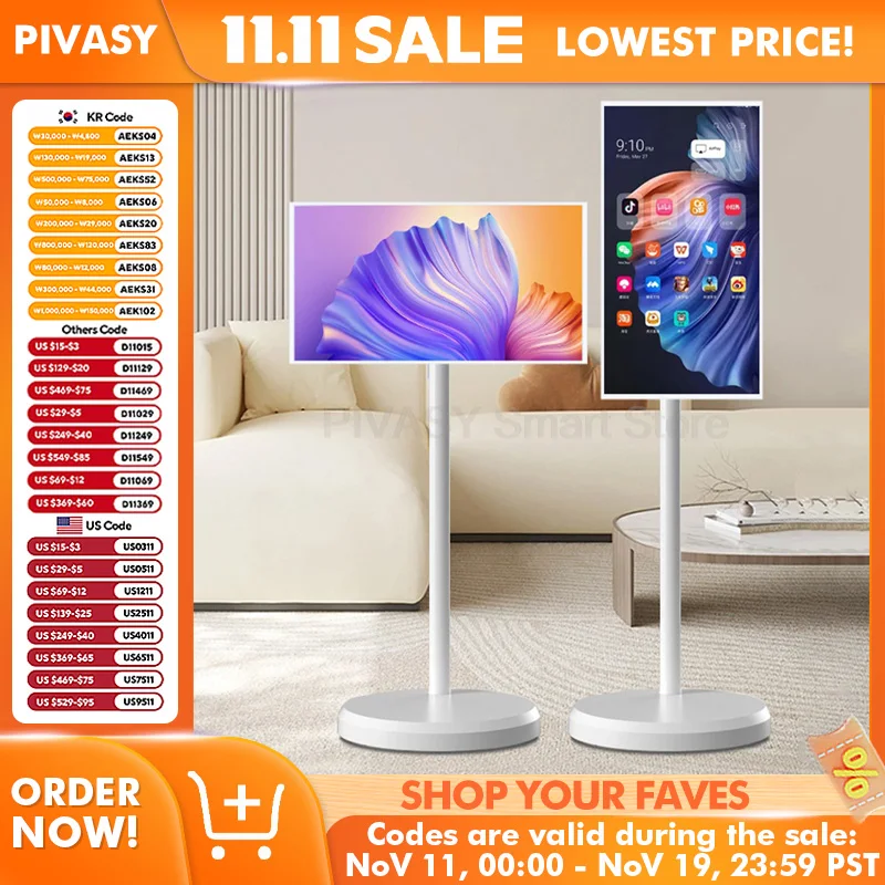 Popolare display touch screen da 21,5 pollici Android 12 Smart TV portatile Monitor mobile per conferenze interne per giochi in palestra dal vivo