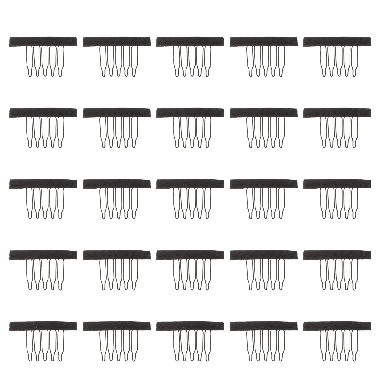 

25 Pcs Teeth Steel Fork Net Comb Clip Modeling Combs Hair Accessories Cloth DIY Clips Caps Miss Fixing