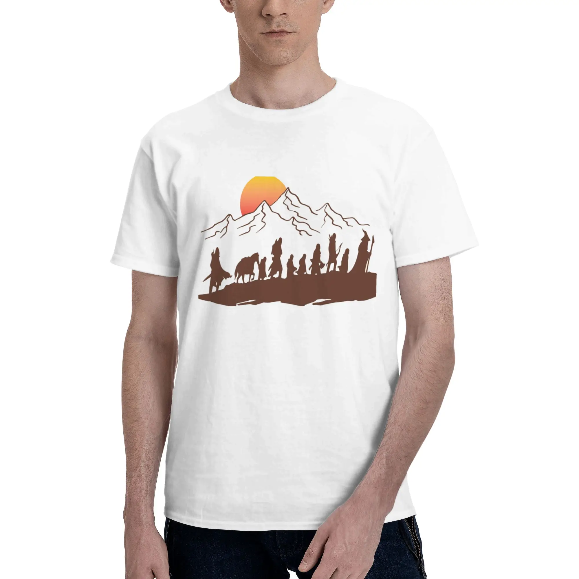 

Футболка из 100% хлопка The Fellowship, мужские модные футболки, мужские футболки с круглым вырезом и коротким рукавом, S-6XL