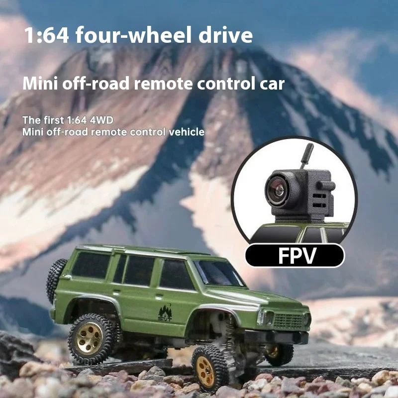 1: 64 Remote Control Car Rc Four-Wheel Drive Simulation Mini Climbing Car Off-Road Vehicle Toy Boy Desktop Ornament Small Model