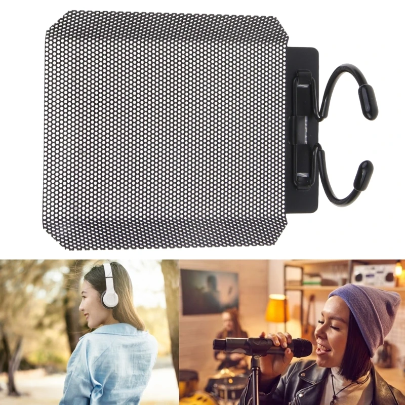 DX62 Pop Filter Anti-Plosive Noise Shield Eliminates Pops and Hisses, Three-Layer Steel Mesh with Magnetic Attachment Points