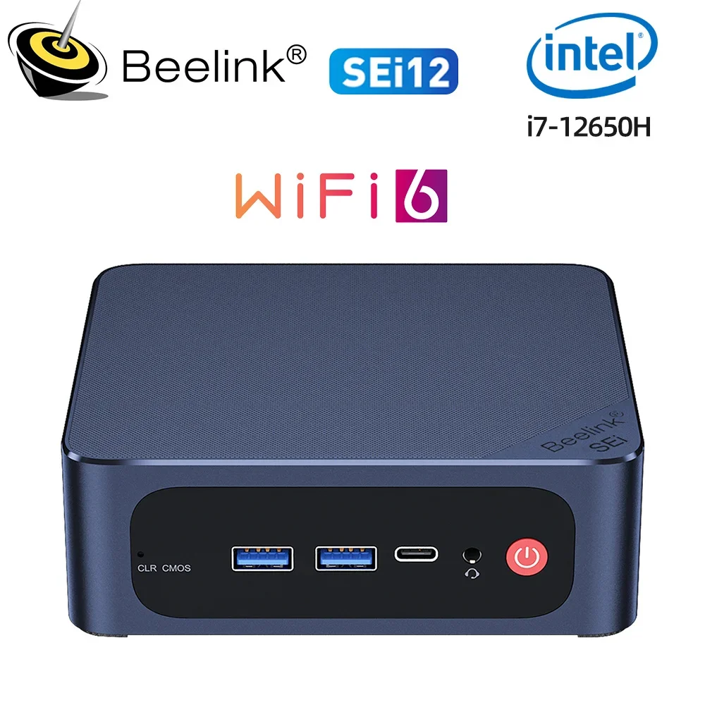 Beelink-PC para juegos tipo C, dispositivo SEi12 Intel 12th I5 12450H SEi 12 Pro Intel I7 12650H16G DDR4 SEi10 1035G7 3200MHz 500G SSD Wifi6 1260P