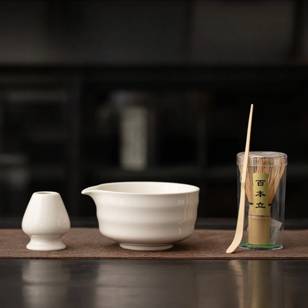 

Ceramic Japanese Matcha Tea Set Blender Stand Tea Ceremony Matcha Bowl Grinder Brush Household Tea Brewing Set Tea Set Stand