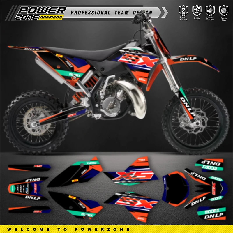 

PowerZone пользовательские графические фоны для команды, набор наклеек для KTM SX65 2009 2010 2011 2012 2013 2015 SX 65 для SX65 cc 06