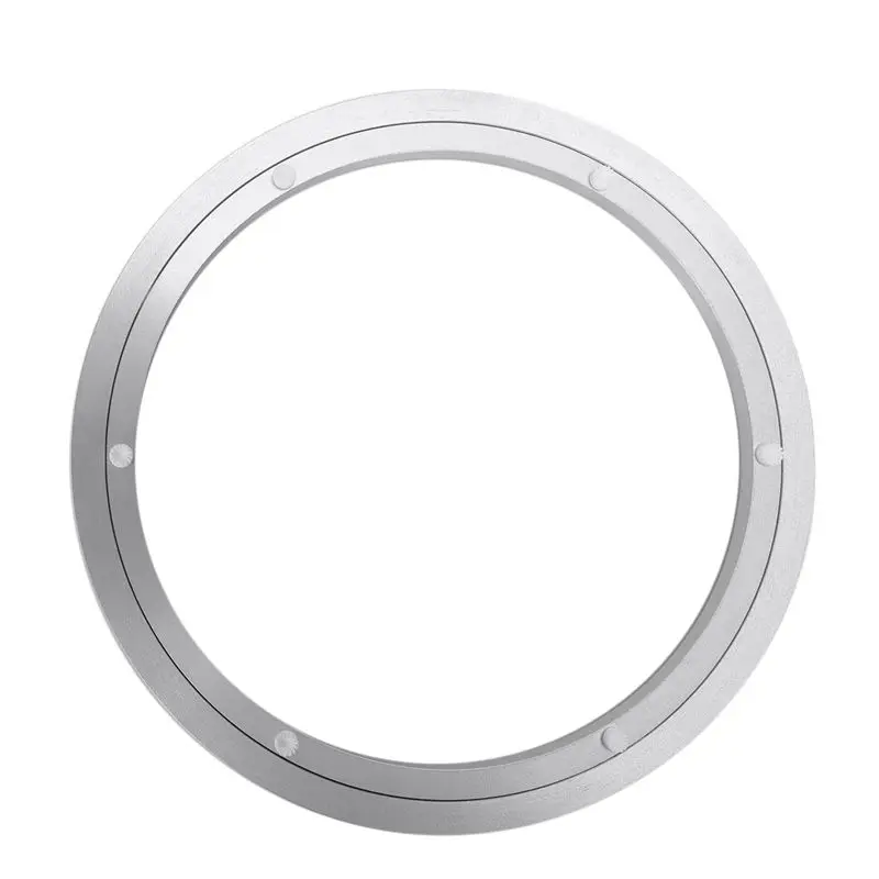 M12K-3X Aluminium Rotating Turntable Bearing Swivel Plate 12 Inch Silver