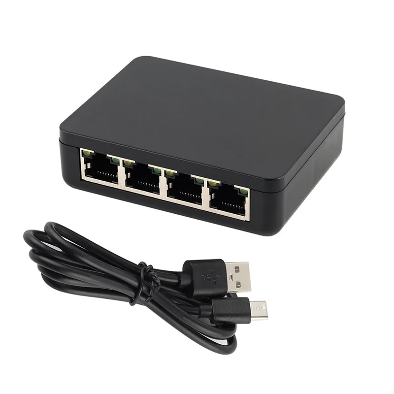 Адаптер-сплиттер Ethernet для ПК, ноутбука, сетевой кабель RJ45, сетевой кабель, Интернет от 1 до 4 способов, 1000 Мбит/с, гигабитный разветвитель