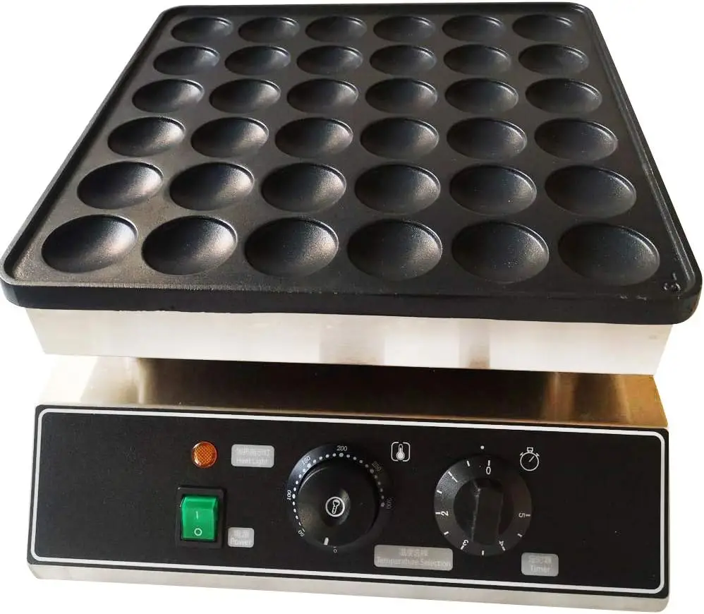 36 ثقوب الكهربائية الصغيرة الهولندية فطيرة صانع بيكر آلة غير لاصقة التجارية الجديدة Poffertjes فطيرة صغيرة بيكر الهراء الكهربائية م