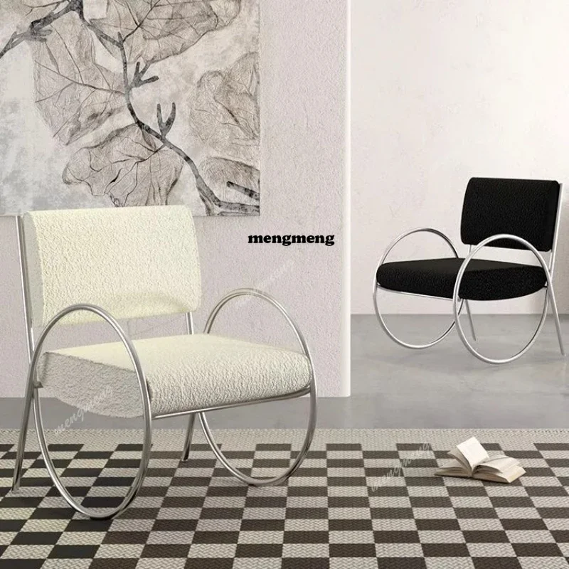 Bestseller Italienischer Einzelsessel, leichter Luxus, modern, schlicht, für Wohnzimmer, Balkon, Einzelsessel für kleine Wohnungen, gemütlicher Freizeitsessel