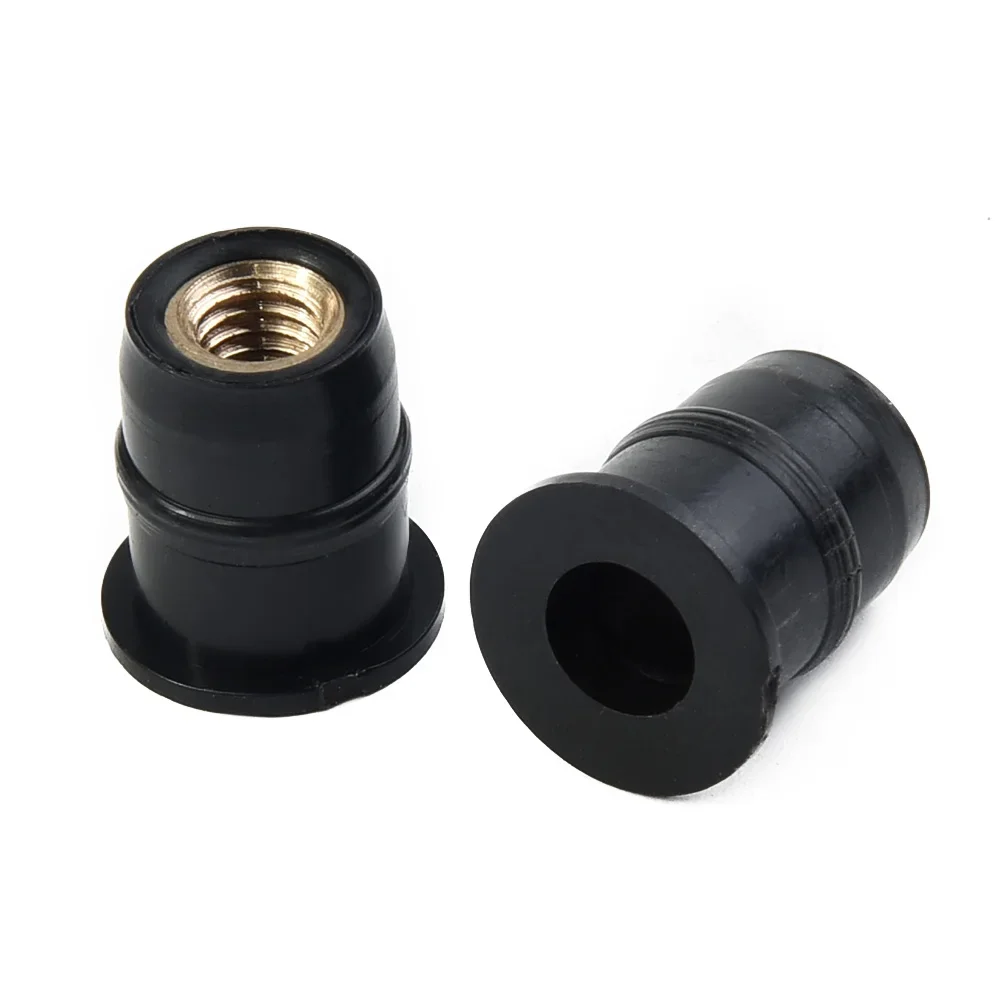 Pack Of 10 M5 Motorcycle Rubber Nuts For Windshield And Bodywork Panel Mounting With Vibration Dampening On Motorcycles And ATVs