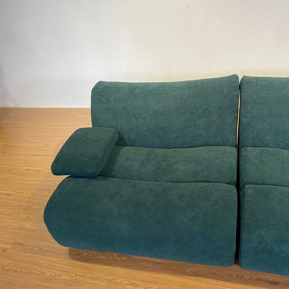 Italian Minimalist Milan Designer Large Modular Sofa Vacuum Compression For Apartment Gym Hotel Sponge Filling