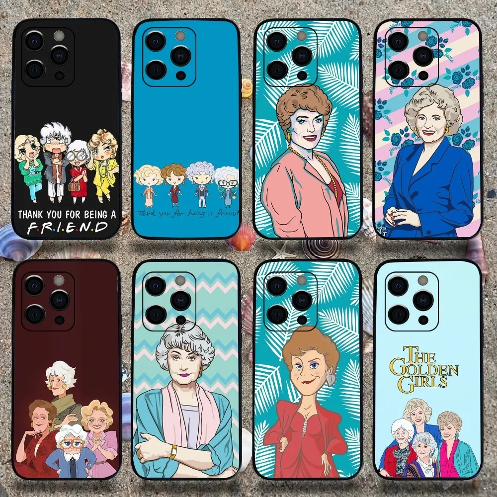 

The G-Golden G-Girls Club Tv Phone Case For Apple iPhone 15,14,13,12,11,Pro,X,XS,Max,XR,Plus,Mini Soft Black Cover