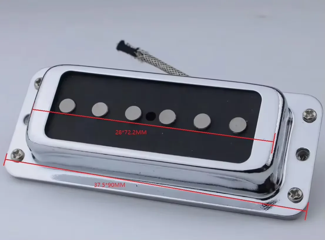 Alnico V Vintage Style Neck Pickup with Chrome Mounting Ring Assembly 6 String Electric Guitar Single Coil Pickup Retro Tone