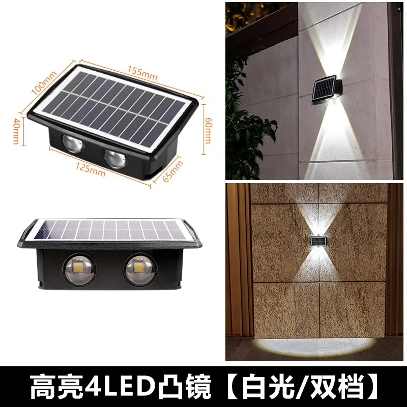 Imagem -05 - Luz Solar ao ar Livre up And Down Spot Lights Street Wall Light Lâmpada Impermeável Jardim Decorativo