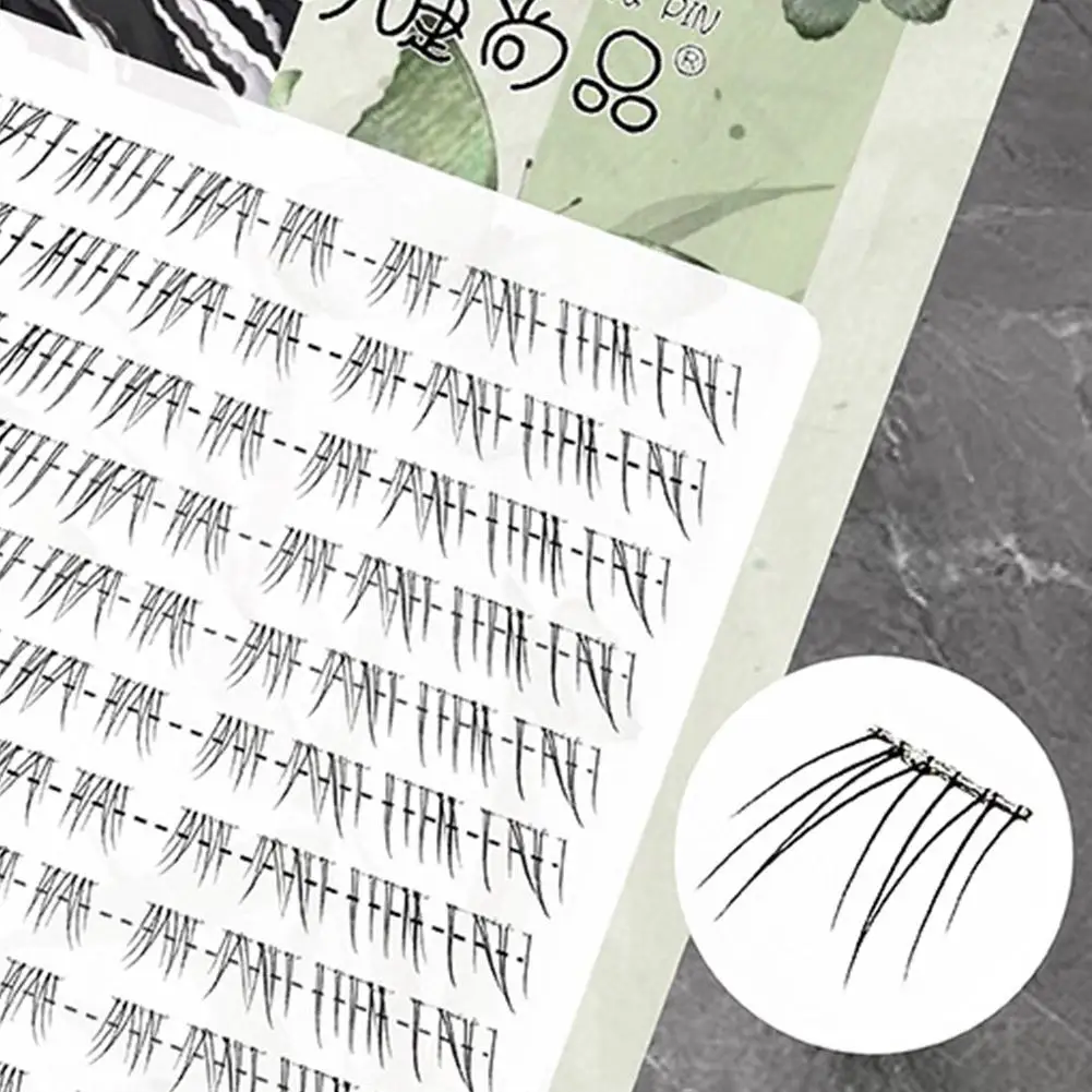 DIY Fluffy Cat eye false Eyelash extenstions individual cluster lashes Natural winged Style Daily Lash Korean Makeup accessories