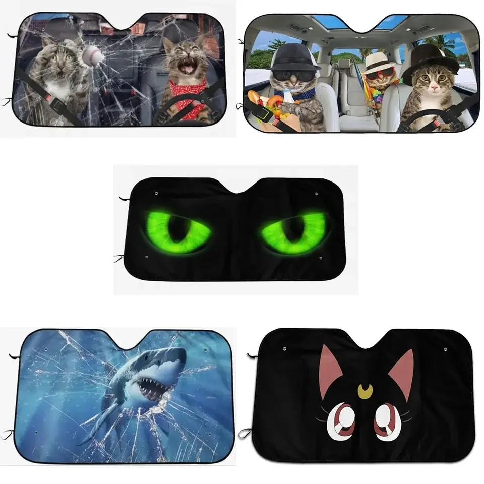 

Personalized cartoon Windshield Sunshade Car Window Windscreen Cover Sun Shade Auto Sun Visor Car-covers private Car-covers
