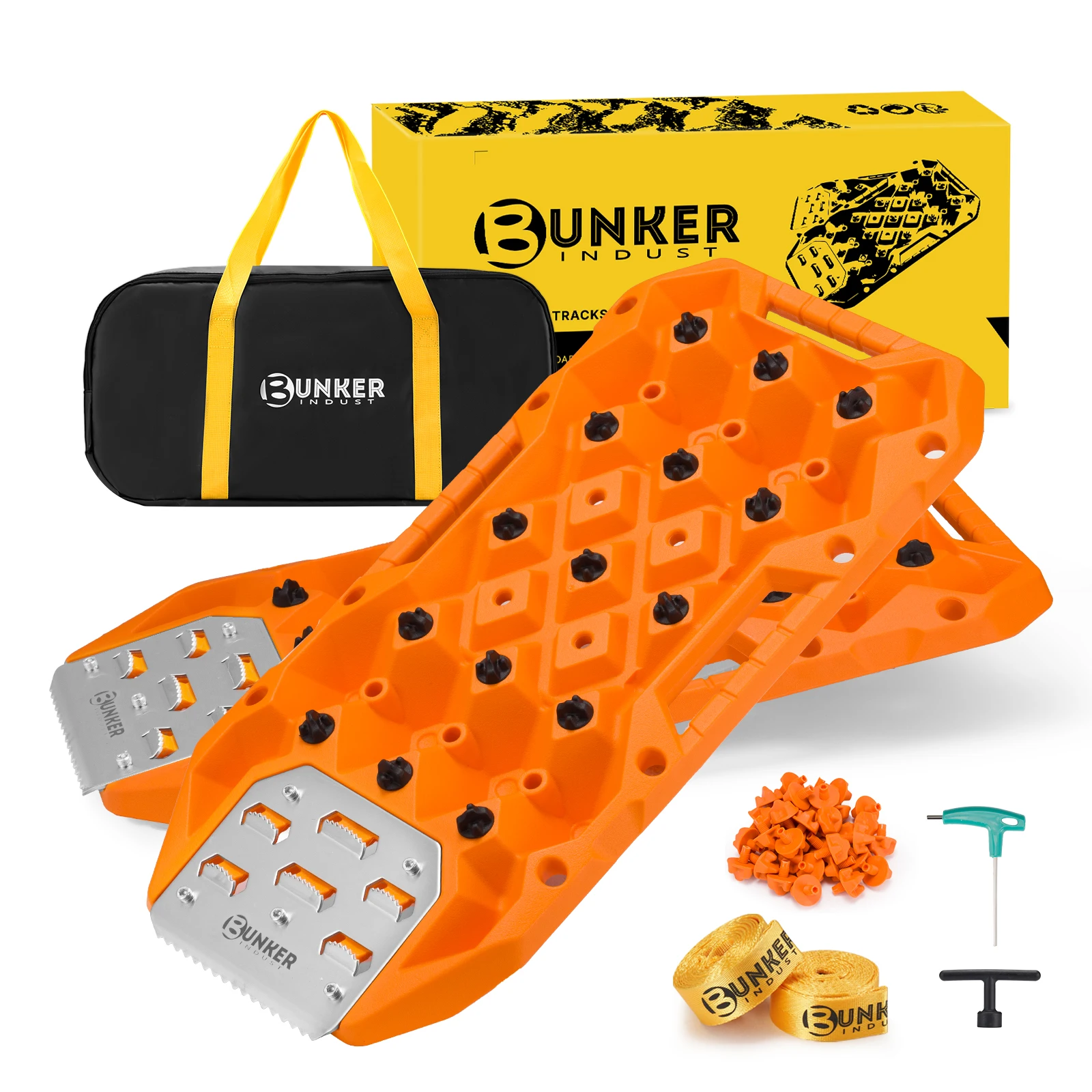 BUNKER INDUST 25t 4x4 Offroad Vehicle Emergency Sand Car Recovery Tracks Compatible With Jacks Escape Board With Handle