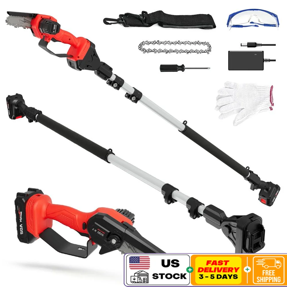 Cordless Pole Saw Mini Chainsaw 20V 2.0Ah Battery Powered Tree Trimming Extendable Rod Ergonomic Design Ang High Quality