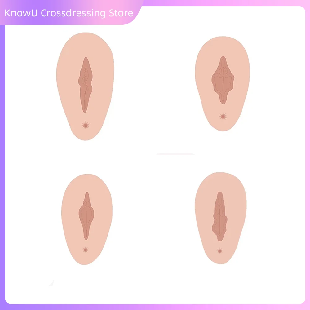 KnowU Fake Vagina Pad Realistic Cosplay Silicone Crossdressing Fake Vulva for Pussy Shemale Transgender Drag Queen Crossdresser